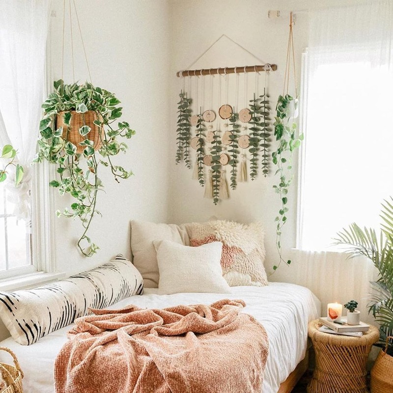 Eucalyptus Wall Decor Faux Greenery Leaves Stems Rustic Farmhouse Decor gallery