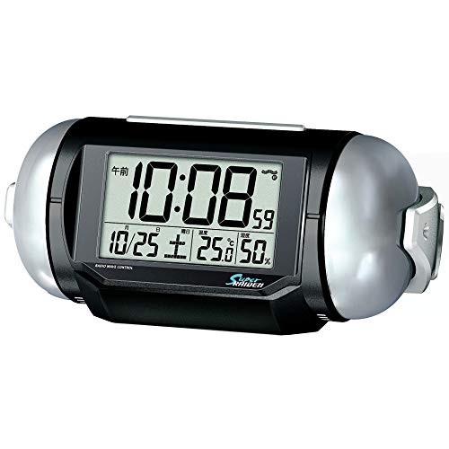 SEIKO BC401K Digital Alarm Clock Loud Radio Controlled Black Japan PYXIS Y861787