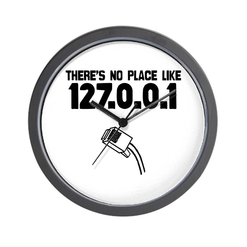 CafePress 127.0.0.1 Unique Decorative 10″ Wall Clock (33411910)