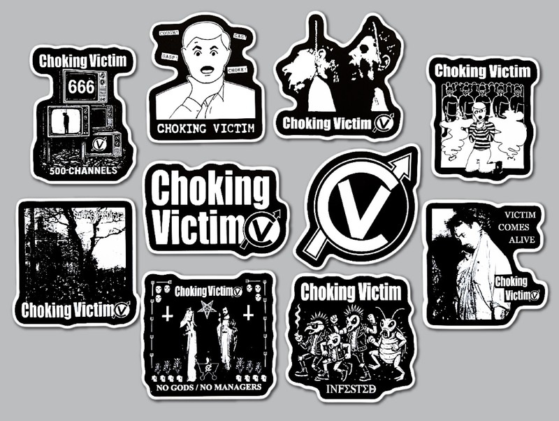 Choking Victim Sticker Lot (10 Stickers) crust punk ska leftover crack vinyl
