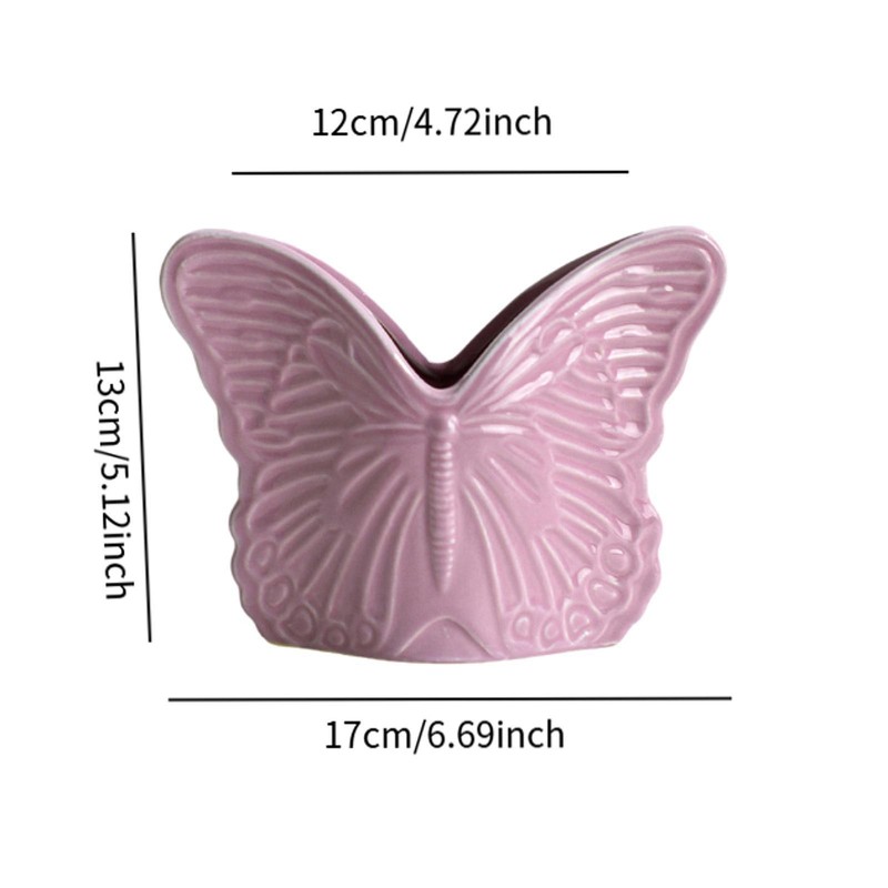 Butterfly Flower Vase Table Vase Flower Container Decor Ceramic Vase Flower gallery