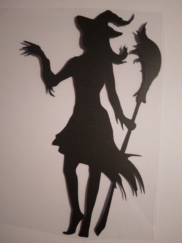 Halloween Witch With A Broom Decal