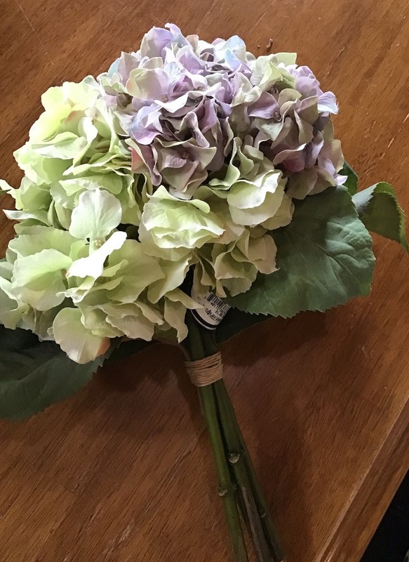 Beautiful Set Of 3 Hydrangea Bouquets Light Green And Light Purple gallery
