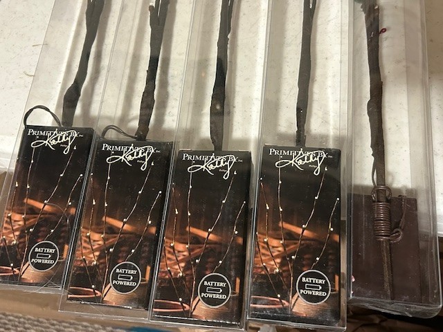 5 Lighted Branch stems with white lights - Battery Operated gallery