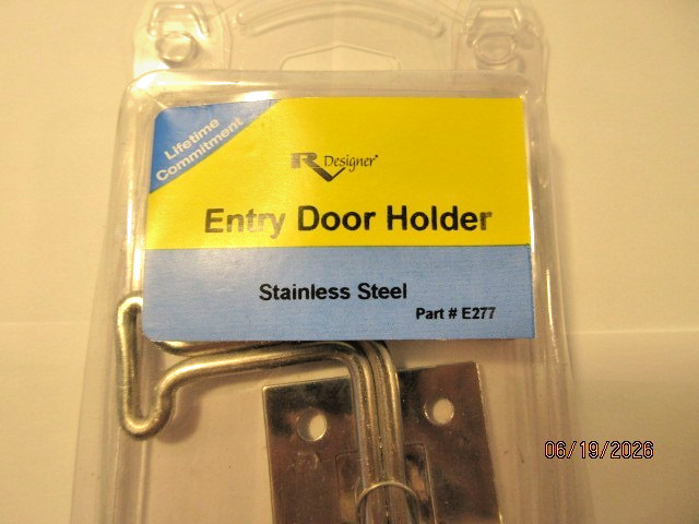RV Designer E277 Stainless Steel T-Style Entry Door Holder - Angled 90° gallery