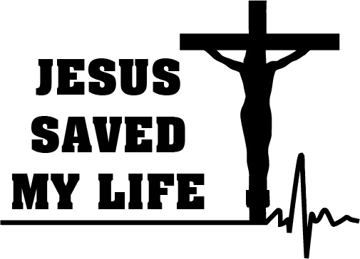 Jesus Saved My Life Lifeline Saves God Loves Vinyl Decal Window Bumper Sticker