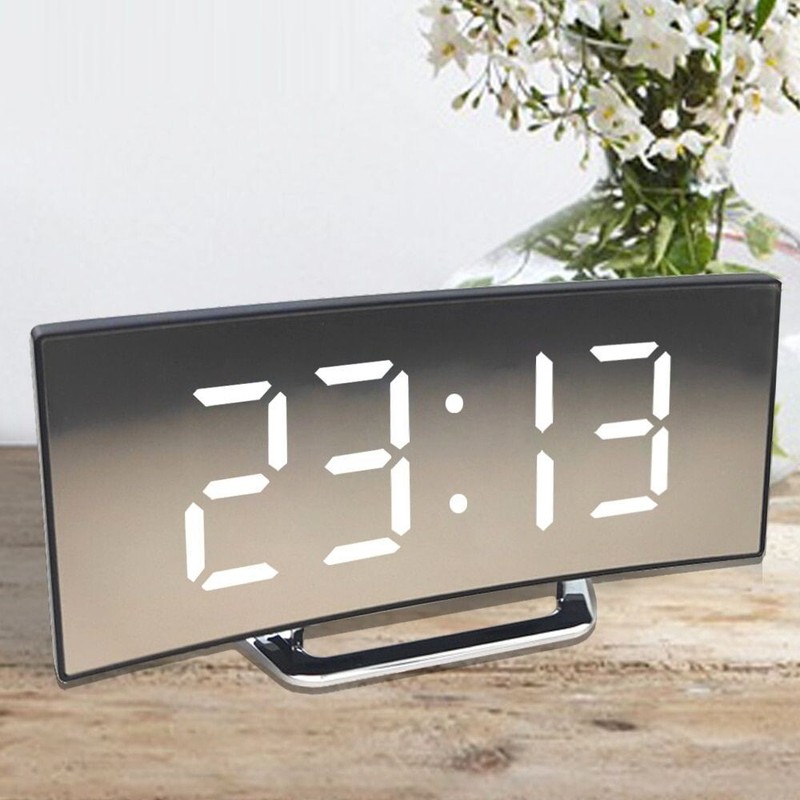 Digital Alarm Clocks Desktop Watch Plastic Snooze Function Electronic Desk LED gallery