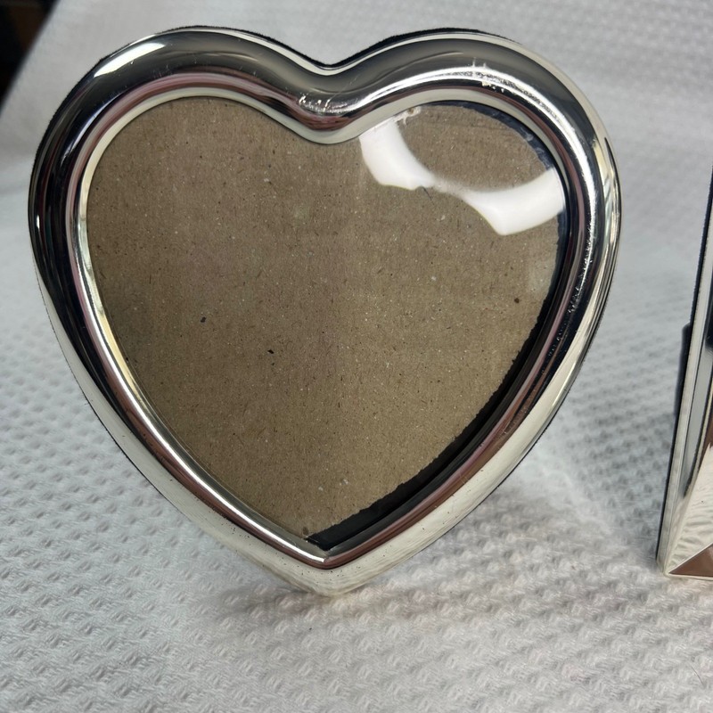 Prinz & Downing Street Silver Metal Picture Frames Set of 3 Heart & Square 4x4 gallery