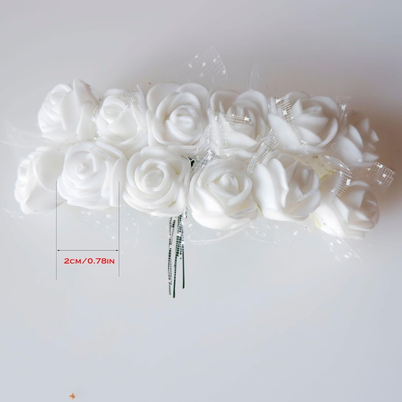 Mini Foam Roses Artificial Flowers Bulk 144 PCS Red Small Head Craft Decor gallery