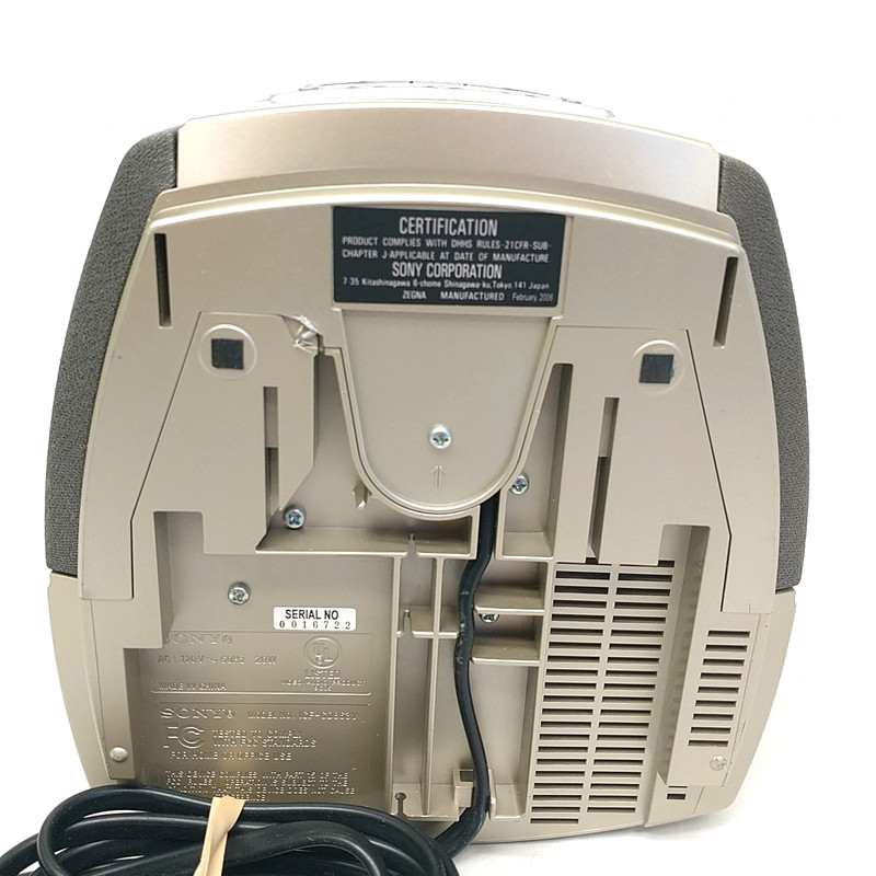 Sony Dream Machine ICF-CD863V CD Clock Radio TV/Weather/FM/AM Tested Works Great gallery