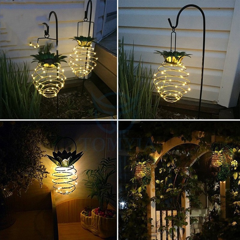 Outdoor Waterproof Garden Pineapple Solar Lights Path Lights Hanging Fairy Light gallery
