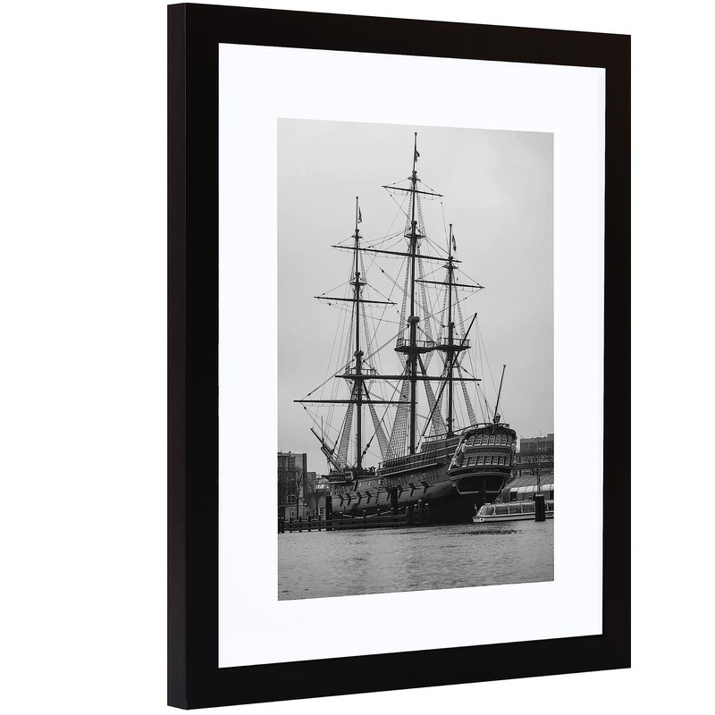 PEALSN 9x12 Picture Frame, Display Pictures 6 x 8 with Mat or 9 x 12 Without ... gallery
