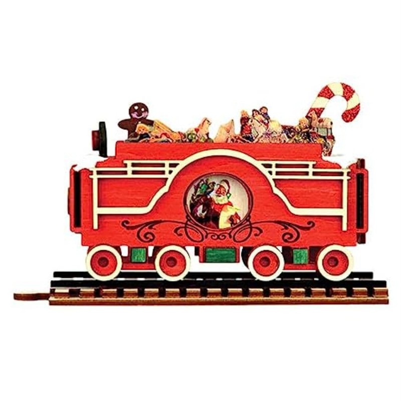 Old World Christmas Santa’s North Pole Express Tender Wooden Ornament for Christ