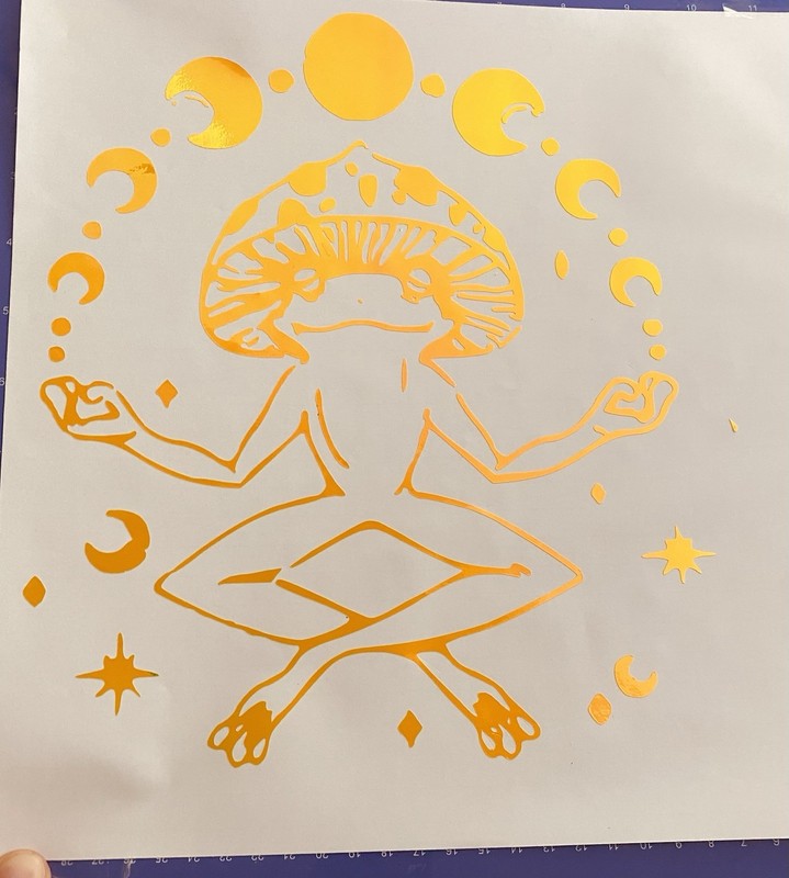 The Mindful Frog Holographic Vinyl Decal 9”X11” Psychedelic Meditation Ohm Car gallery