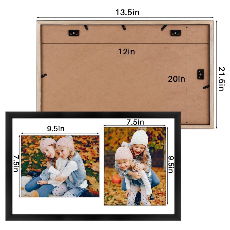 Golden State Art, 8x10 Collage Picture Frame - Solid Wood with Tempered Glass... gallery