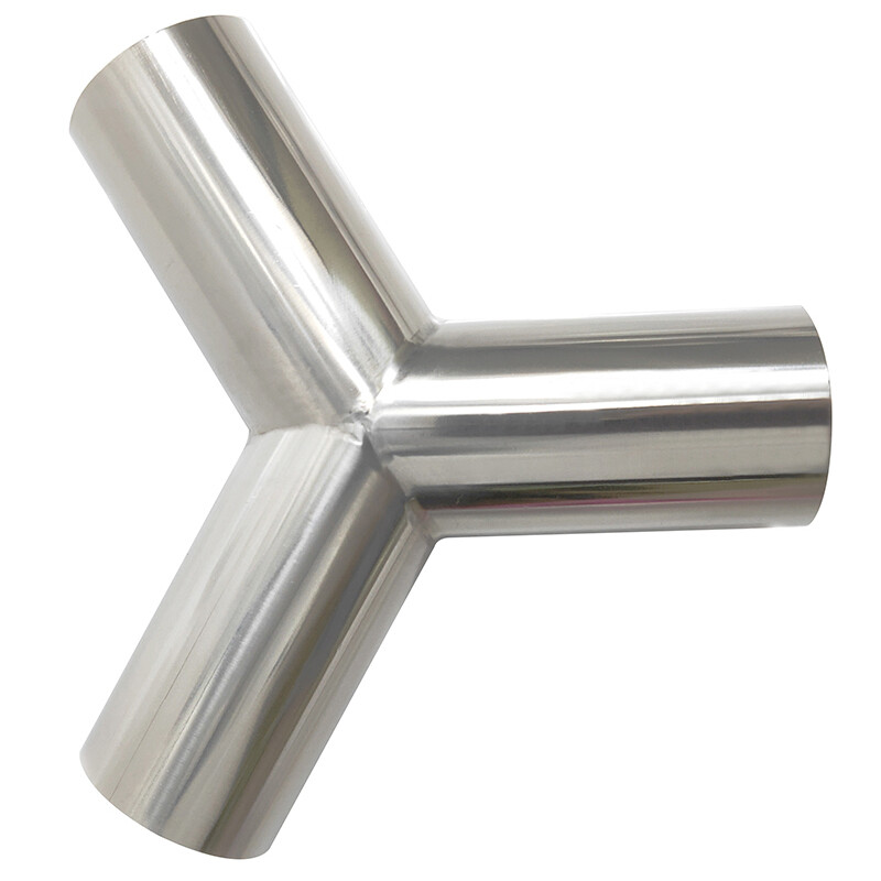 Stainless Steel Y Shape Pipe 3 Way Fitting 120 Degree Exhaust Tube Polished Tool gallery