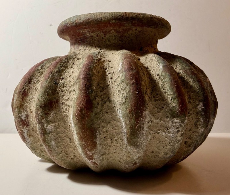 Natural Clay Stone Terracotta Pumpkin Shaped Table Flower Vase