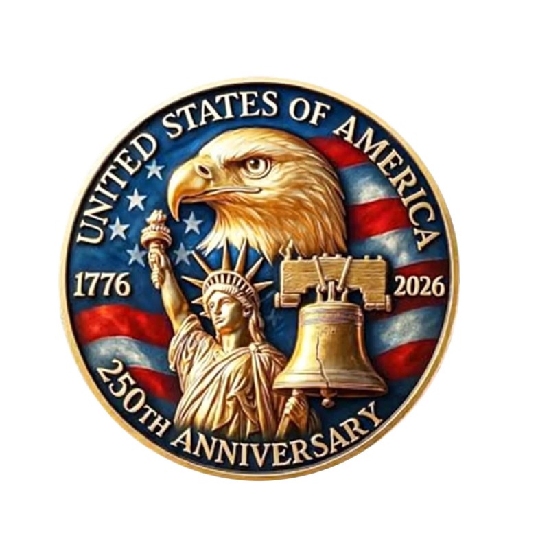 250th Anniversary Patriotic Commemorative Coin Independence Day Souvenir