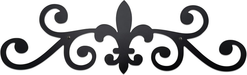 Rustic Metal Scroll Wall Art Small Black Iron Decorative Wall Sculpture for Home gallery