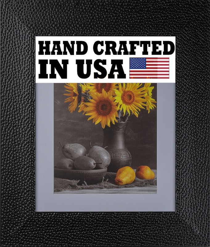 Custom Matted Picture Poster Frame & Mat 3-5/8" Black Modern 750 16x20 24x36