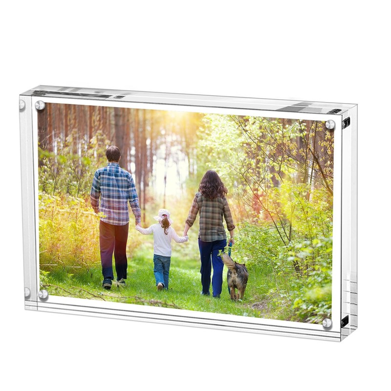 5×7 Inches Acrylic Picture Frame, Double Sided Clear Frameless Photo Frames w…