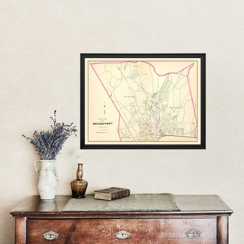 Old Map of Bridgeport, CT 1893 - Vintage Bridgeport Connecti gallery