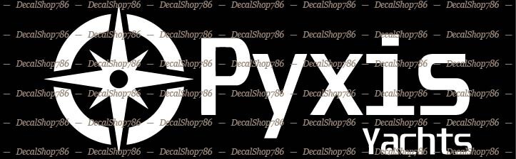 Pyxis Yachts -Outdoor Sports- Car/SUV/Truck Vinyl Die-Cut Peel N' Stick Decals