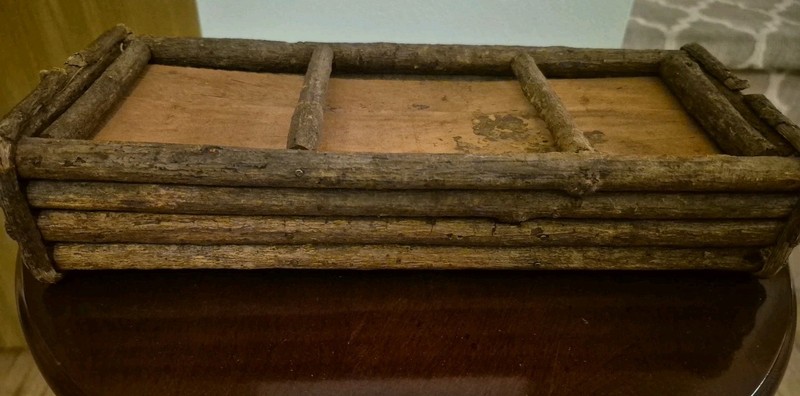 Rectangle Rustic Stick Twig Backet 12 Inches Long 5 Inches Wide 2 1/2 Deep gallery