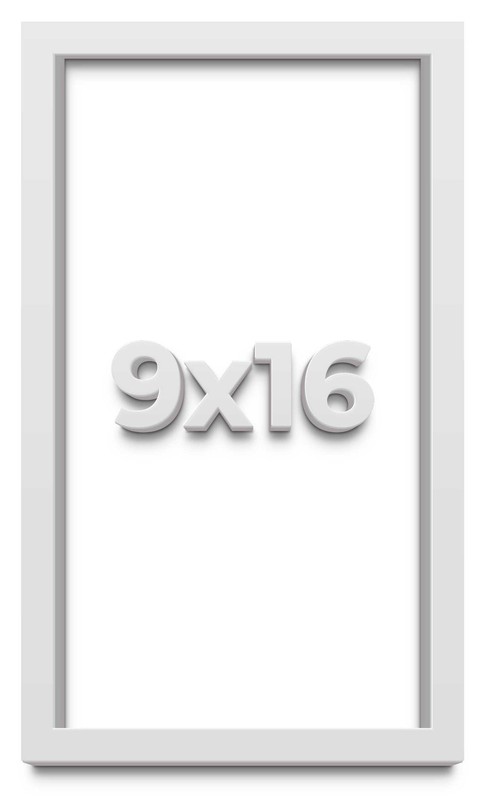 9×16 Shadow Box Frame White | 1 Inches Deep Real Wood Contemporary Shadowbox Dis