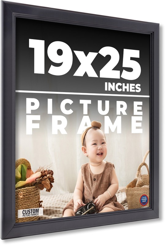 19×25 Frame Black Passaggi Solid Wood Picture Frame Width 1.5 Inches | Interior