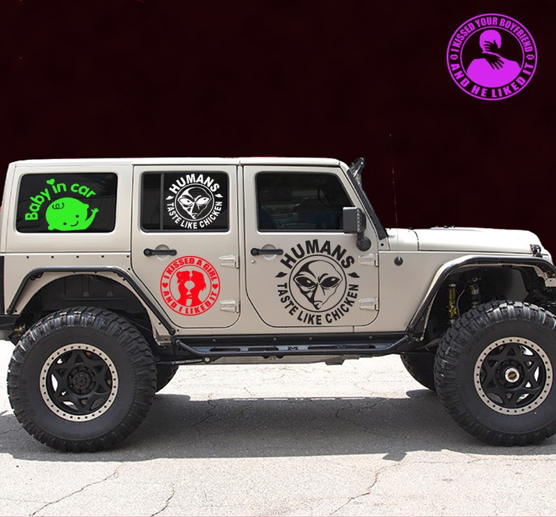Aliens Humans Taste Like Chicken UFO Roswell Space area 51 sticker decal gallery