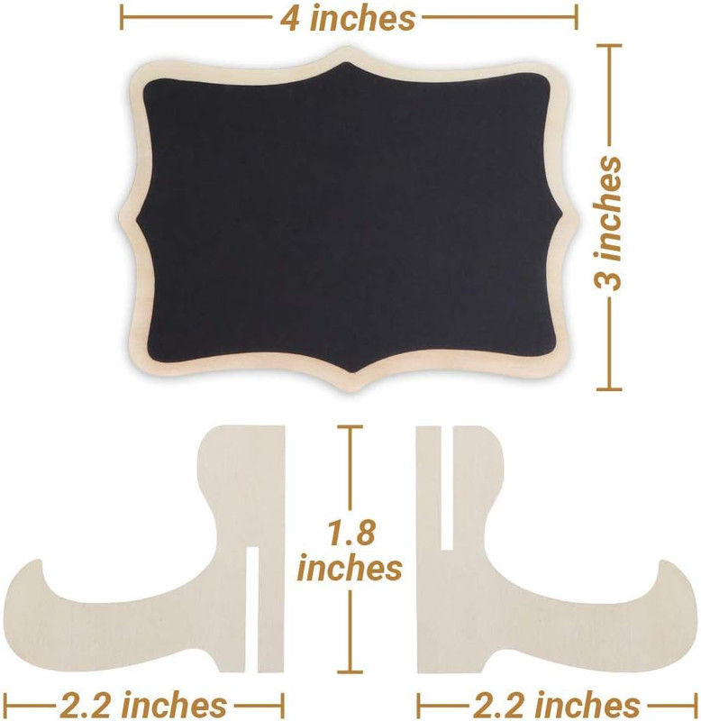 Mini Chalkboard Signs, 20 Pack Framed Small Chalk Board Food Labels with Easel S gallery