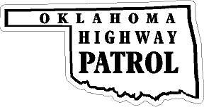 Oklahoma Highway Patrol Reflective or Matte Vinyl Decal Sticker Trooper Sheriff