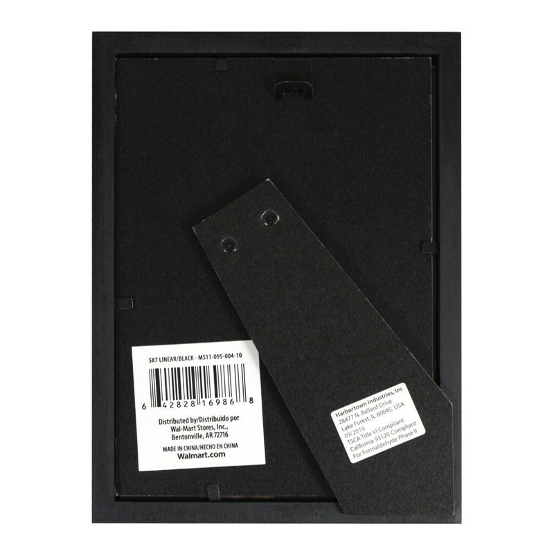 New Mainstays 5" x 7" Black Linear Frame, Set of 6 gallery