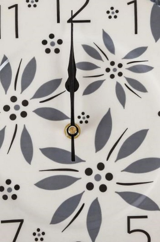 Temp-tations Clock, Ceramic, 10.5 in, Round, Old World Gray K85879 T49856 gallery