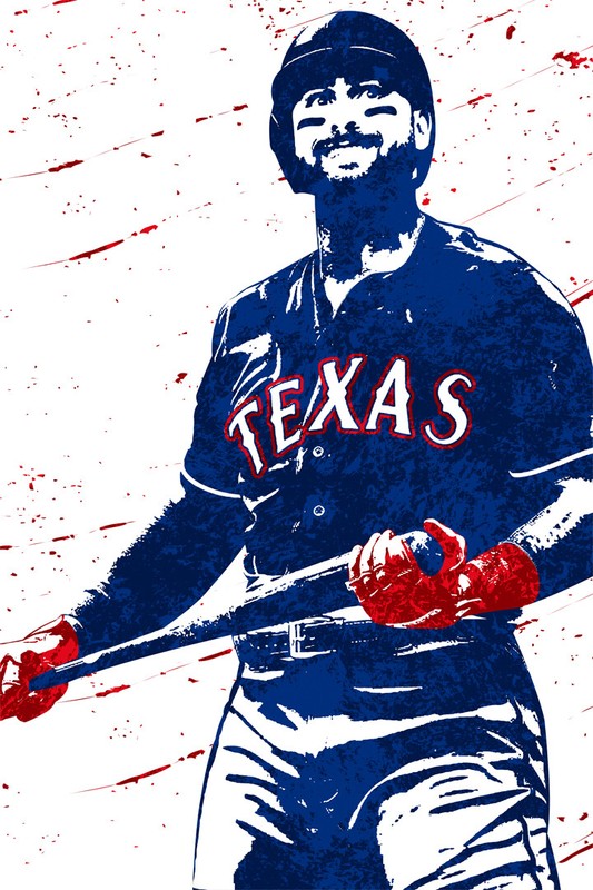 Joey Gallo Texas Rangers Baseball Art Wall Indoor Room Poster – POSTER 20×30