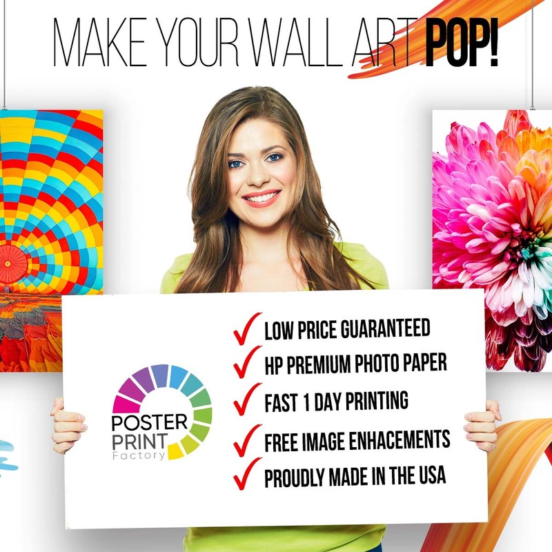Custom Poster Print 17″x11″ Photo Image | Satin or Glossy Paper | Wall Prints