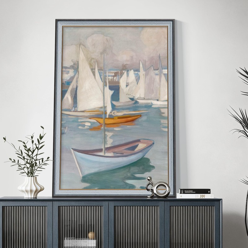 Fisnish 24x36 Poster Frame, Vintage 24 x 36 Poster Frame with HD Plexiglass D... gallery