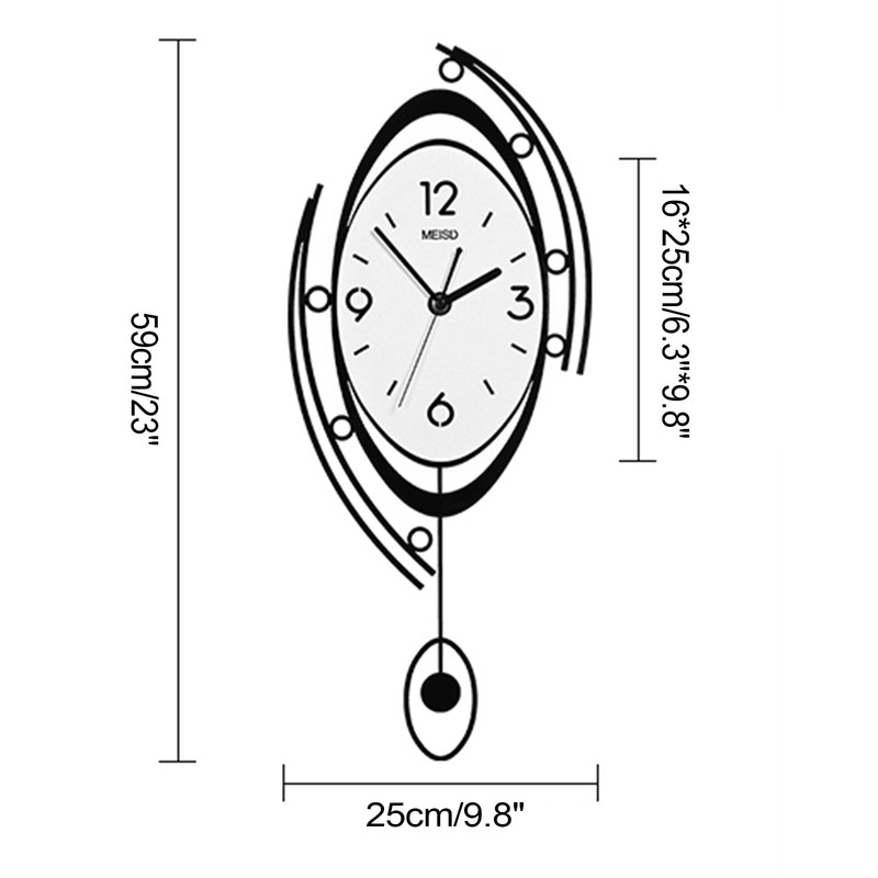 Modern Nordic Wall Clock 3D Creative Clock Living Room Bedroom Art Decor New gallery