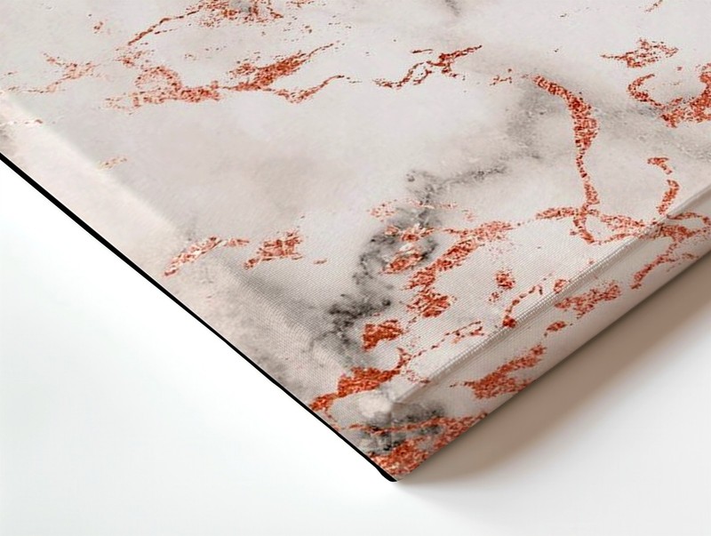 Wall Art White Marble Rose Gold Foil Abstract Print Modern Decorative Poster gallery