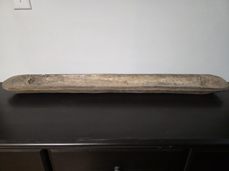Rustic Wooden Tray, Brown Solid/Plain Rectangular, One-Piece, dough bowl