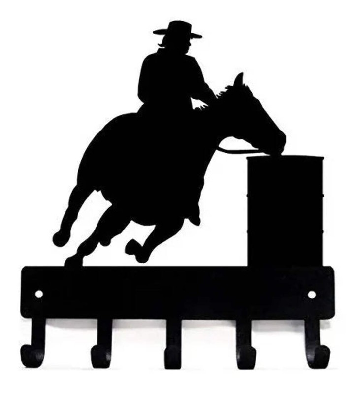 Cowboy Western Rodeo Barrel Racer – Key Rack Hooks/ Hanger -Made in USA