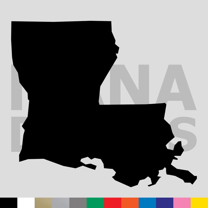 Louisiana Vinyl Die Cut Decal Sticker – LA State Outline