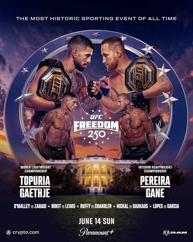 UFC Freedom 250 June 14 White House Championship Fight Event Poster