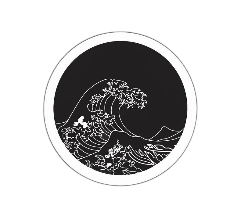 Black Wave Sticker Decal