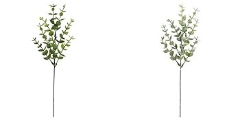 Artificial Eucalyptus Stem, Green Leaves, 12 Pack Green Faux Plant Branch, 12 gallery