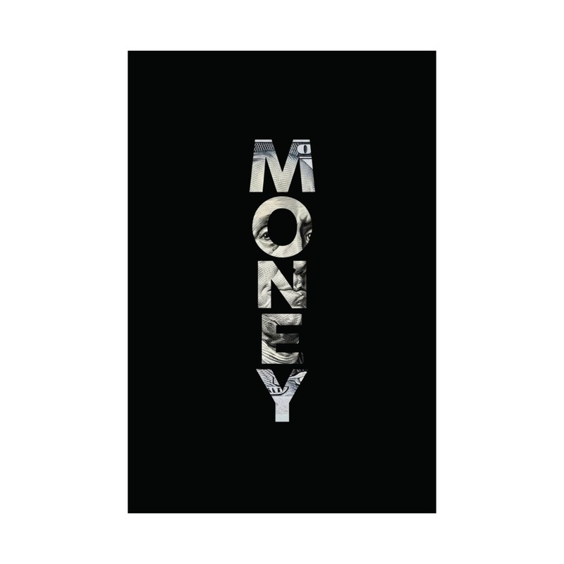 Money Vertical Poster | Matte Typography Wall Art