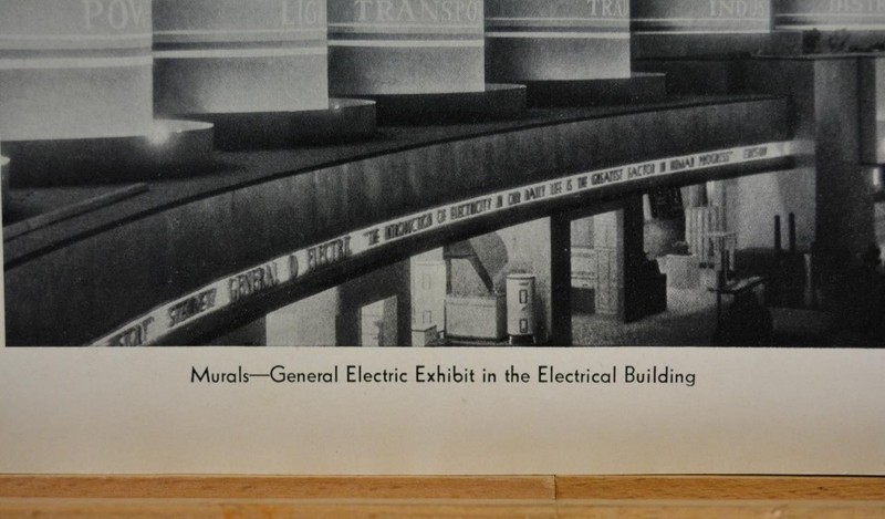 Antique Art Print Chicago Worlds Fair General Electric Building 1933 History gallery