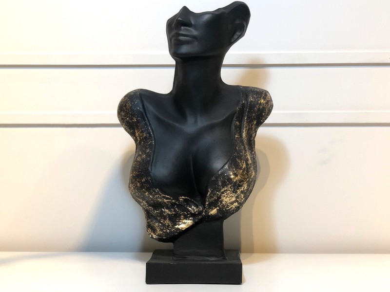 Abstract Woman Bust Statue, Greek Gods Pop Art Sculpture