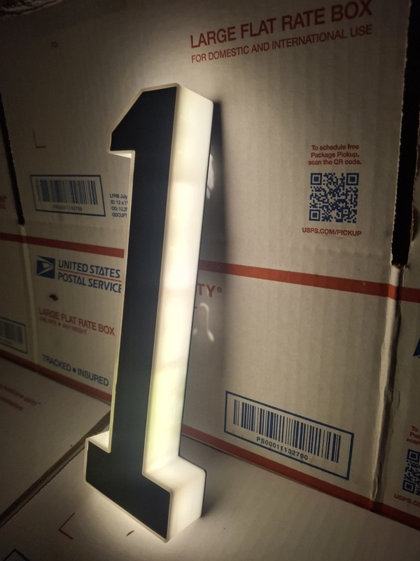 9 Inch Solar Lighted House Numbers for Outside, Light Up LED NUMBER 1 ONE gallery